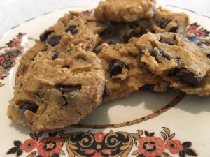 Peanut Butter Choc Chip Chickpea Cookies